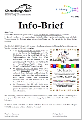 KBS Infobrief Sommer 2010 KBS Infobrief Sommer 2010
