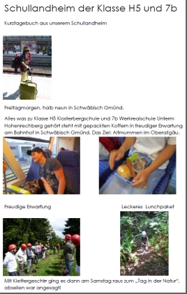 Bericht vom Schullandheim im Oberallg&auml;u