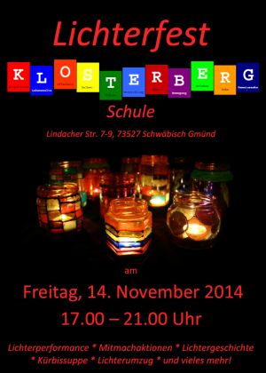 Das Plakat für das Lichterfest