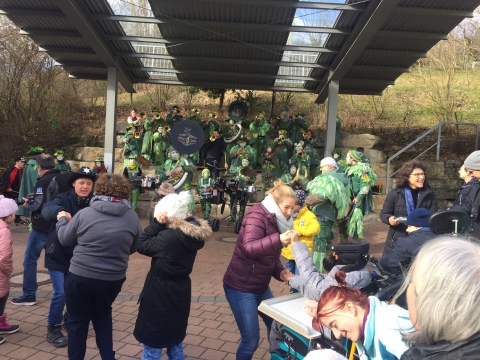 Guggenmusik &Uuml;berdruck in der Klosterbergschule